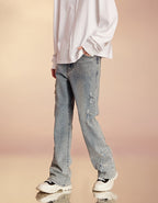 ICONSLAB Textured Spike Denim Jeans