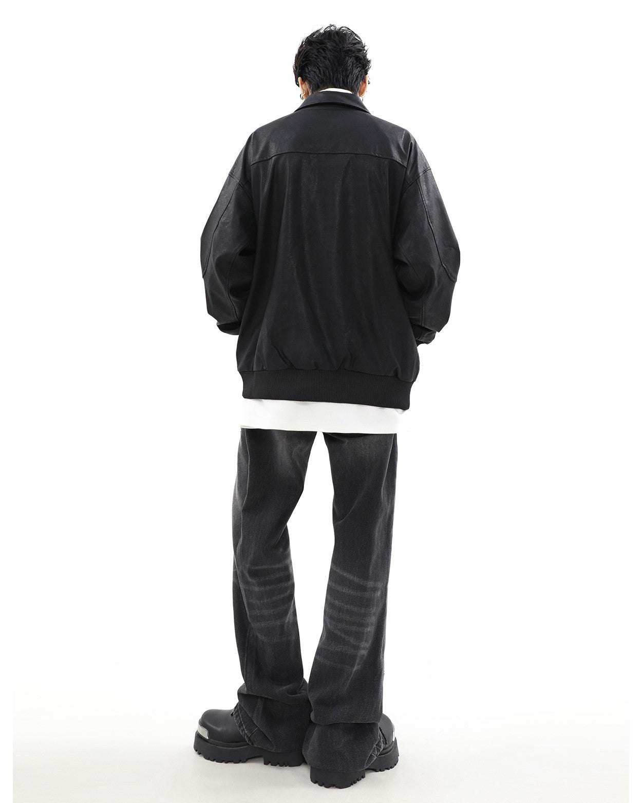 MRNEARLY Star-Studded Bomber Jacket