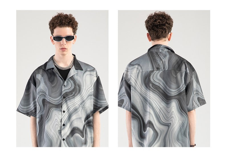 NOSAW Marble Button Up Shirt