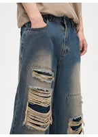 WLNEXT Patched Distressed Jeans