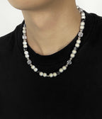 MINBIN Monochrome Pearl Necklace