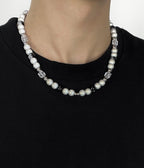MINBIN Monochrome Pearl Necklace