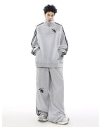 MRNEARLY Wide Leg Track Pants