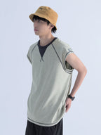 Mentmate Contrast Stitched Sleeveless Tee