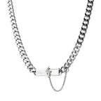 GUUKA "Lightning Bar" Double Chain Necklace