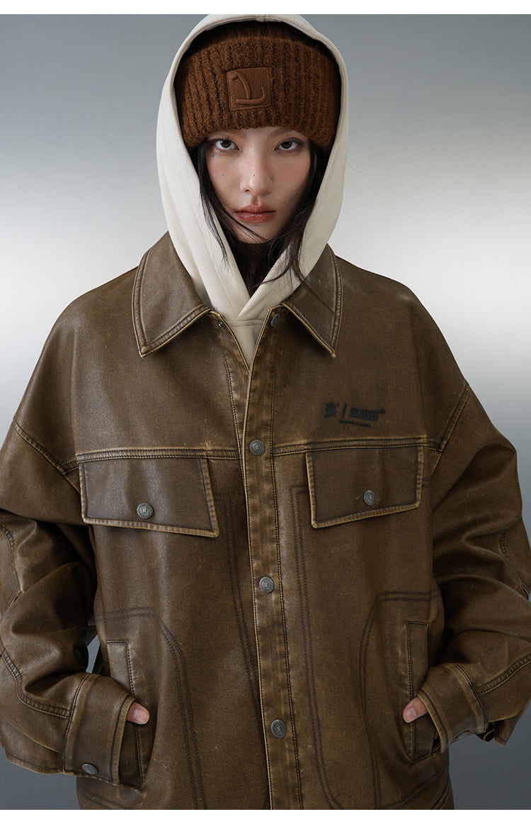 BJHG Vintage Motorcycle Jacket