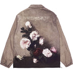 HARSH and CRUEL Painted Flowers Windbreaker Jacket