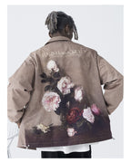 HARSH and CRUEL Painted Flowers Windbreaker Jacket