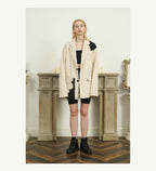 EMPTY REFERENCE Two-Tone Flower Corduroy Blazer