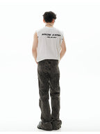 GCINIM Acid Wash Paneled Jeans