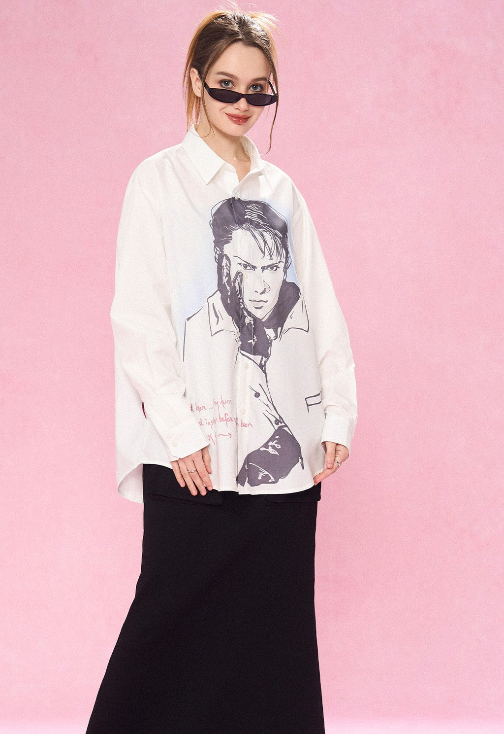 REVERSE IRONY Portrait Button Long Sleeve
