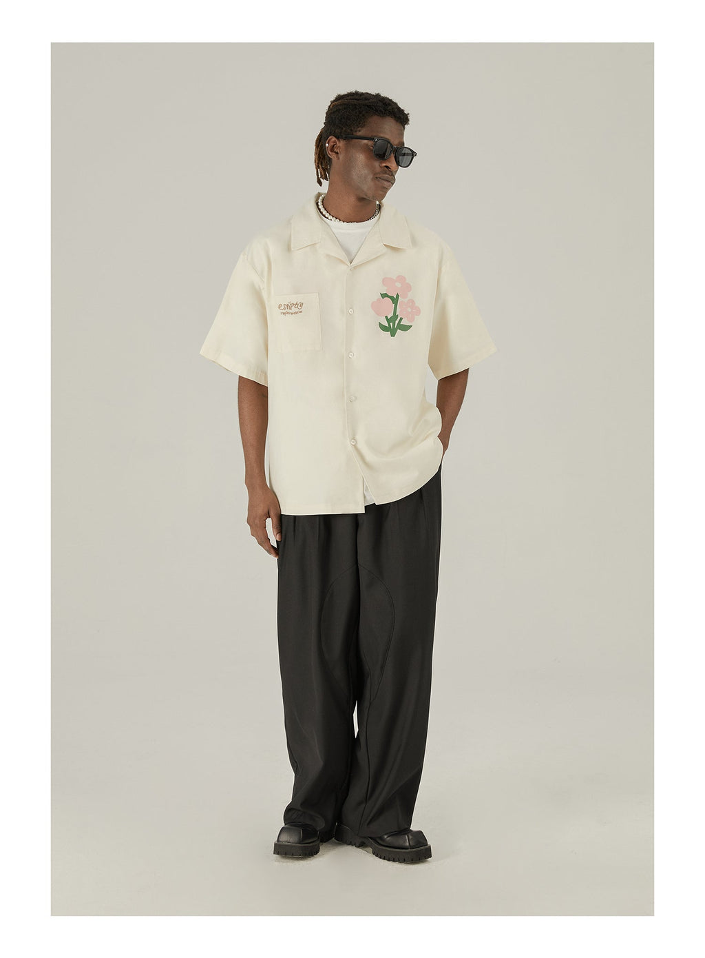 EMPTY REFERENCE Off-White Button-Up Shirt