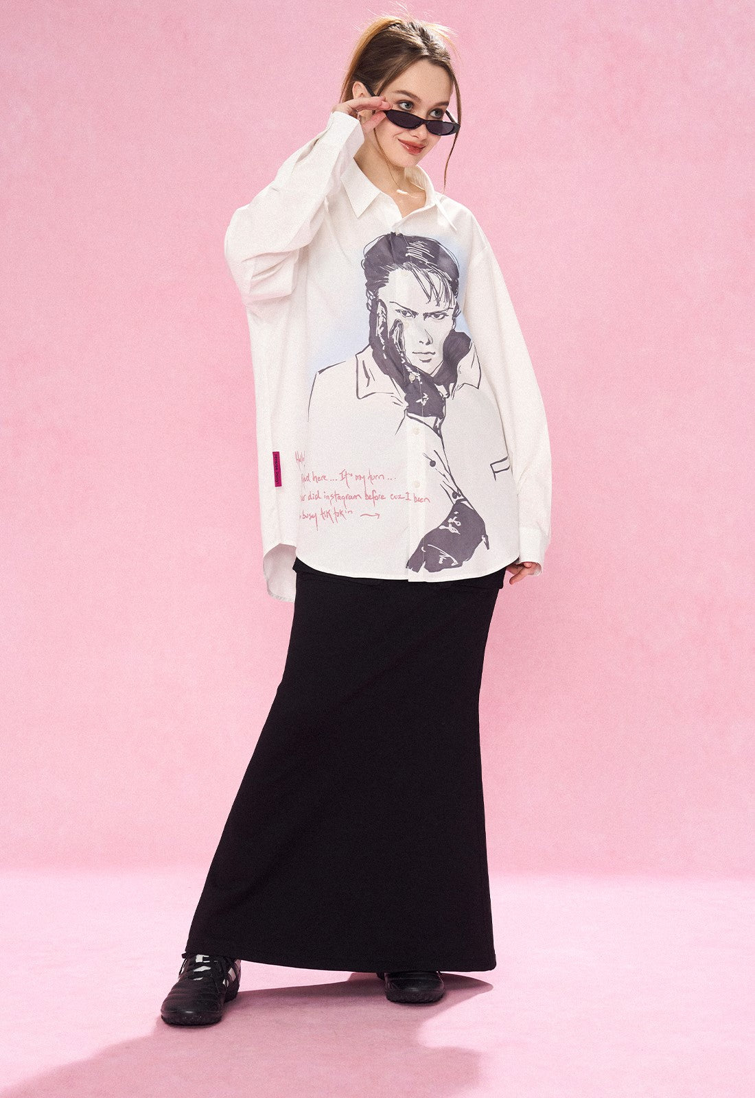 REVERSE IRONY Portrait Button Long Sleeve