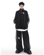 MRNEARLY Wide Leg Track Pants