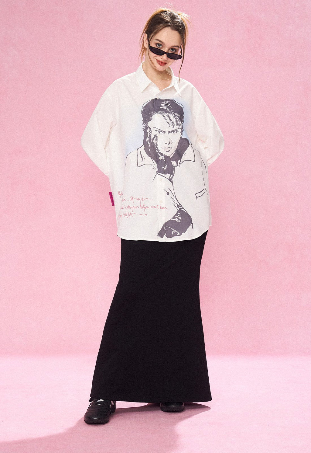REVERSE IRONY Portrait Button Long Sleeve