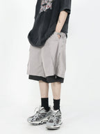 MRNEARLY Layered Zip Shorts