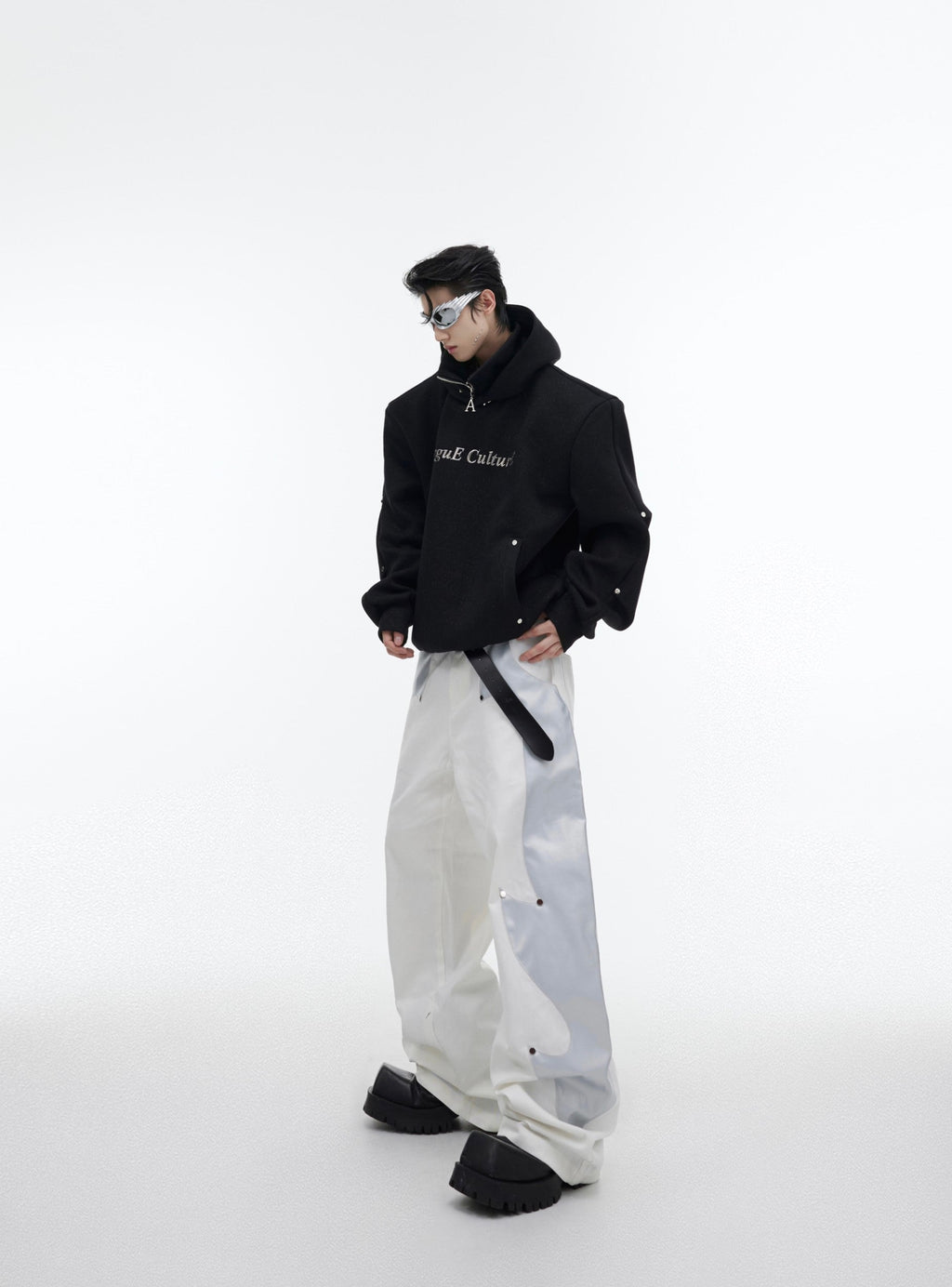 CulturE Silver-Studded Logo Hoodie