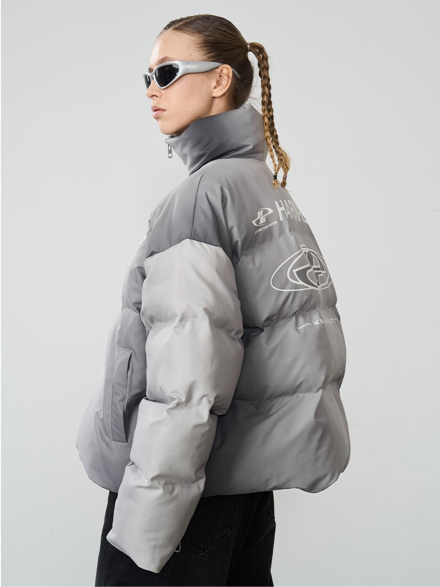 HARSH and CRUEL Silver-Tone Puffer Jacket