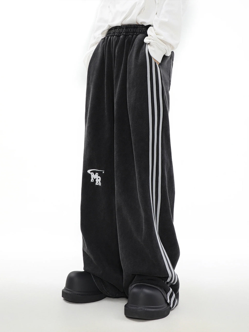 MRNEARLY Wide Leg Track Pants