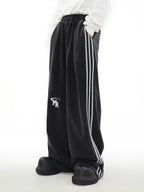 MRNEARLY Wide Leg Track Pants