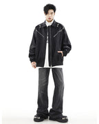 MRNEARLY Star-Studded Bomber Jacket