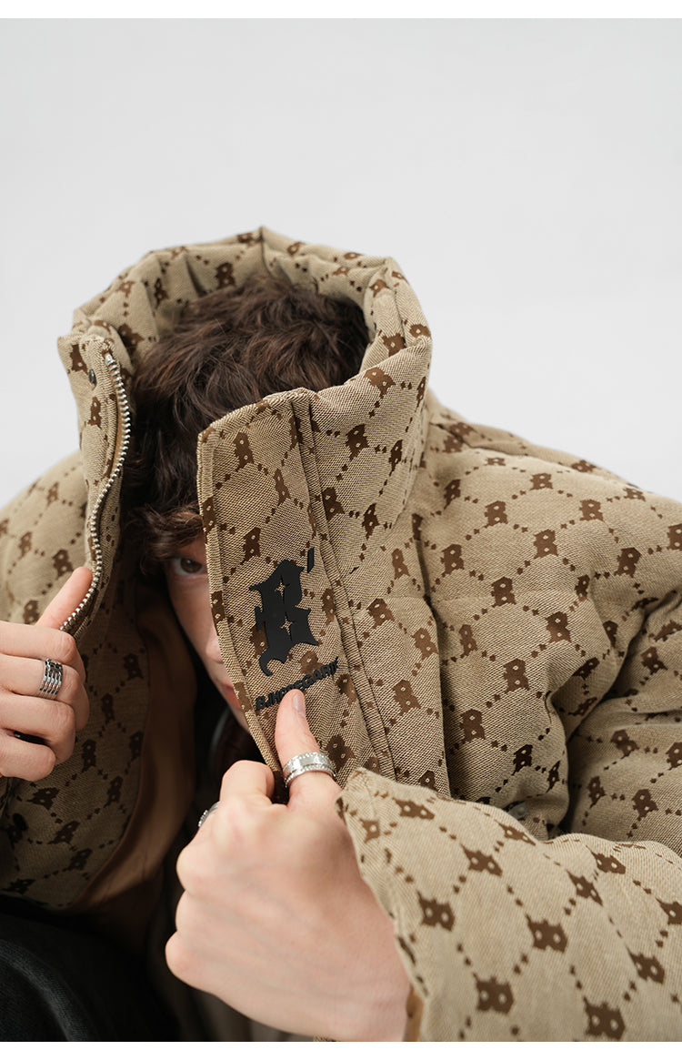 BJHG Monogram Print Puffer Jacket