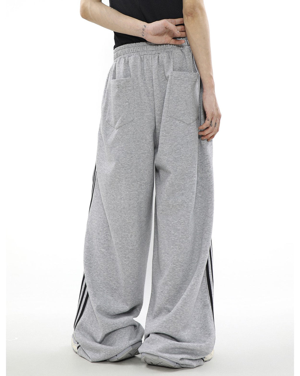 MRNEARLY Wide Leg Track Pants