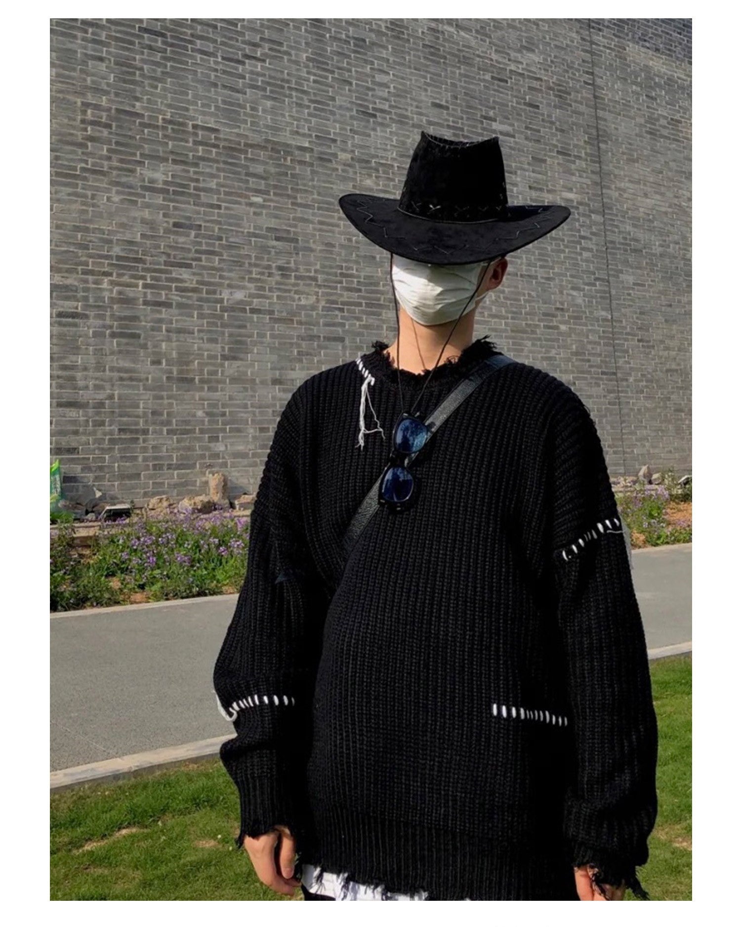 PCLP "Lost Inside" Distressed Knit Sweater