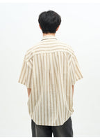 77F7GHT Striped Collar Shirt