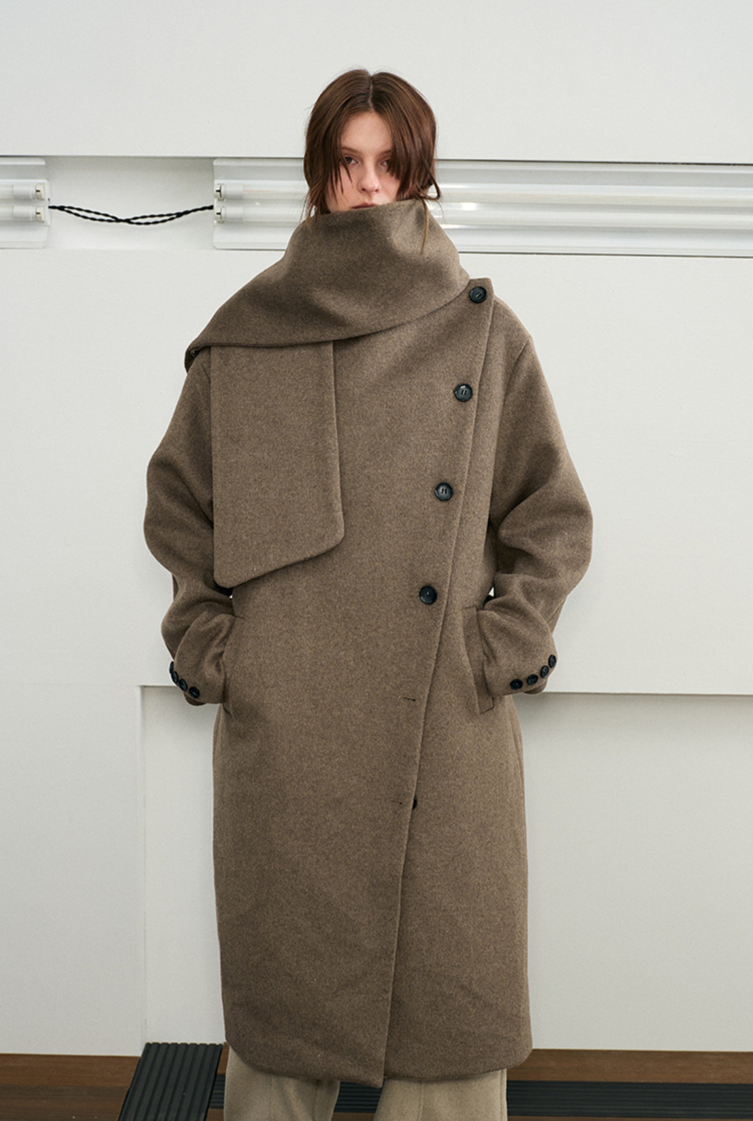 KREATE Avant-Garde Modular Wool Overcoat