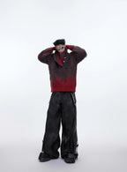 CulturE Contrast Textured V-Neck Sweater