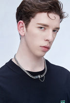 GUUKA "Lightning Bar" Double Chain Necklace