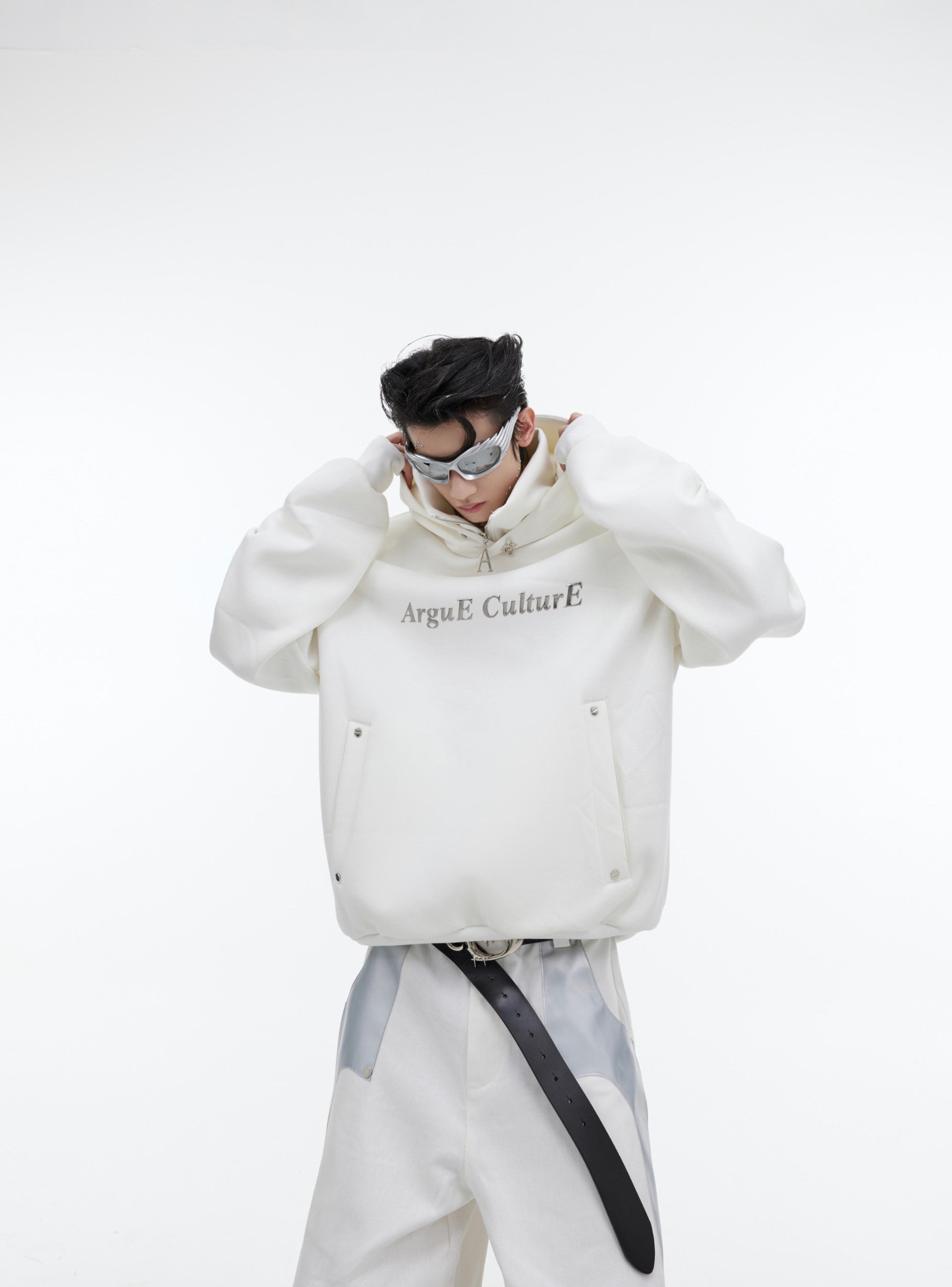CulturE Silver-Studded Logo Hoodie