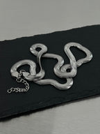 MINBIN Wide Snake Chain Necklace