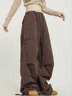 CTB Pleated Baggy Cargo Pants