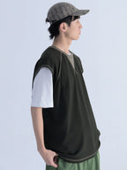 Mentmate Contrast Stitched Sleeveless Tee