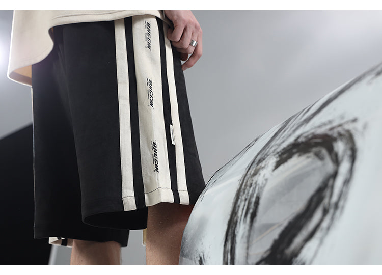 BJHG Velour Wideleg Lounge Shorts