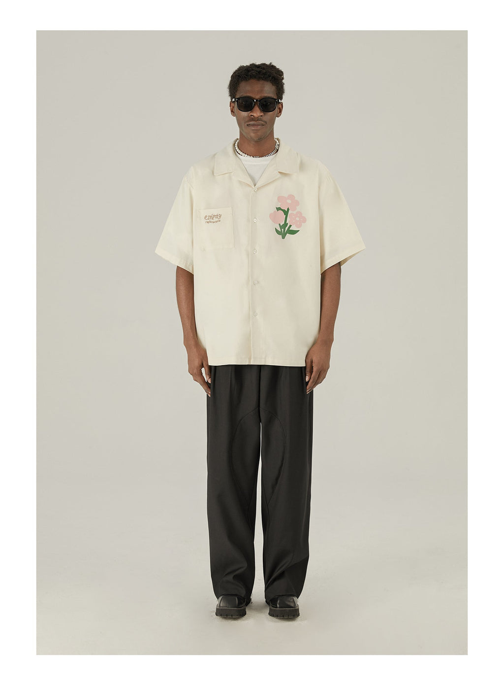 EMPTY REFERENCE Off-White Button-Up Shirt