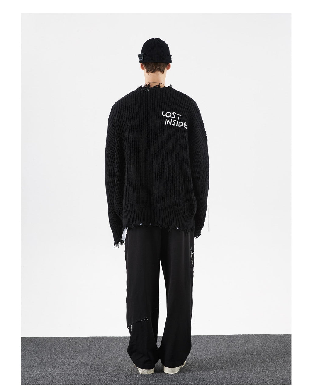 PCLP "Lost Inside" Distressed Knit Sweater