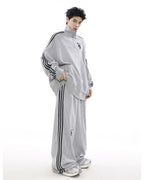 MRNEARLY Wide Leg Track Pants