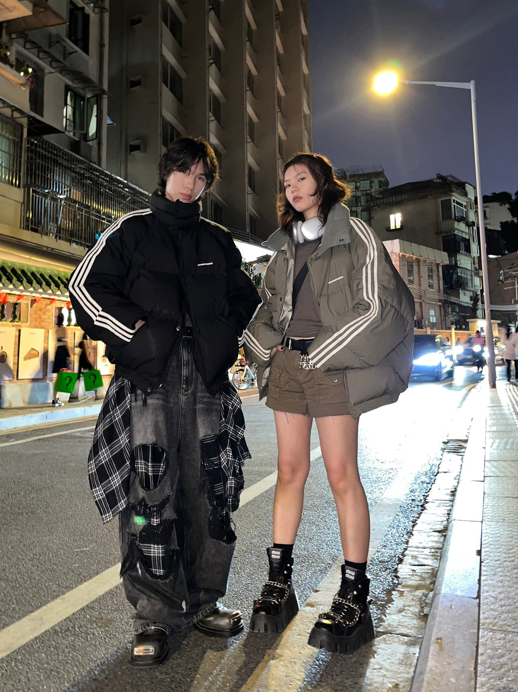 MASONPRINCE Striped Puffer Jacket