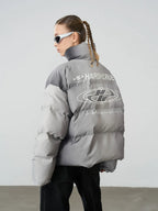 HARSH and CRUEL Silver-Tone Puffer Jacket