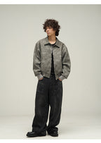 WLNEXT Distressed Faux Leather Jacket