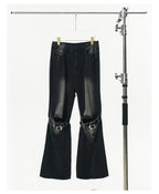 GCINIM Faded Buckle-Knee Jeans