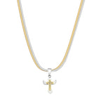 HEIMA Two-Tone Cross Necklace