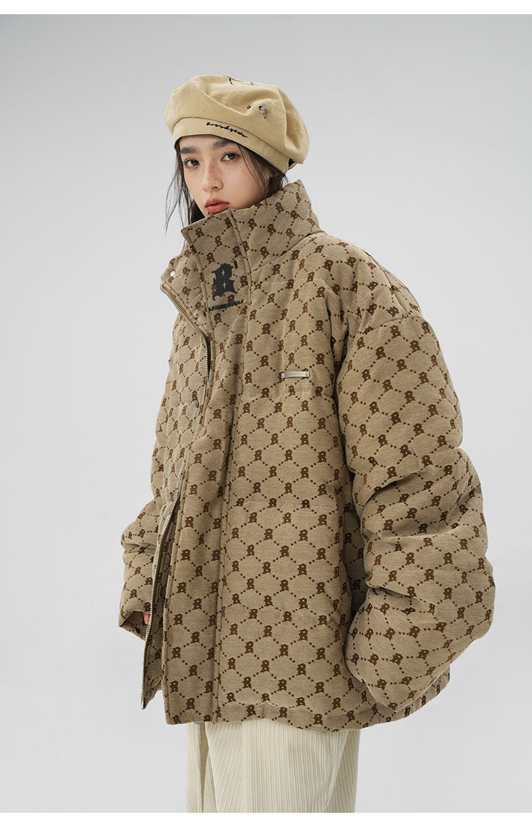 BJHG Monogram Print Puffer Jacket