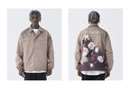 HARSH and CRUEL Painted Flowers Windbreaker Jacket