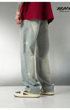 BJHG Star Spike Washed Denim Jeans
