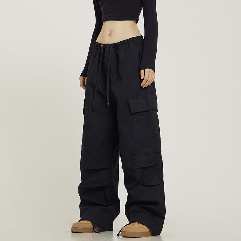 CTB Monochrome Baggy Cargo Pants