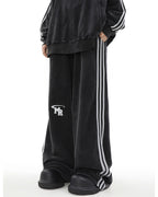MRNEARLY Wide Leg Track Pants